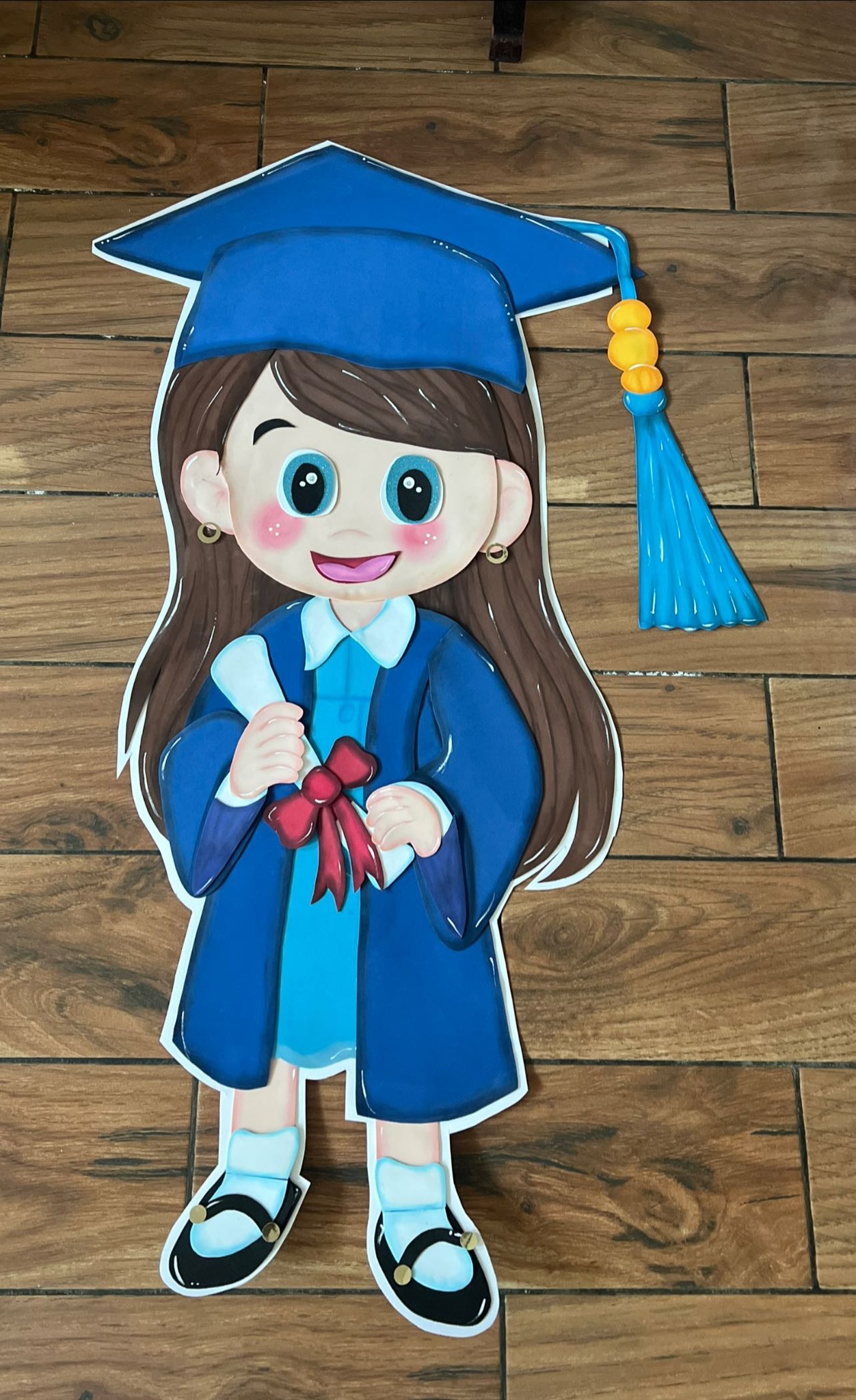 Figuras de foamy - Niña graduanda